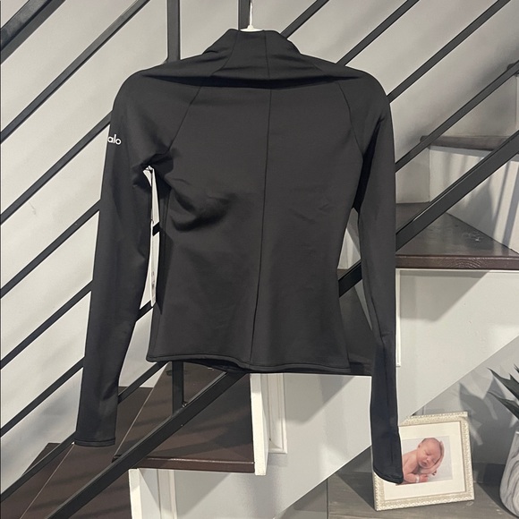 ALO Airlift Winter Warm 1/4 Zip Long Sleeve NWT XS Black Compression Ski Fleece - Picture 6 of 10